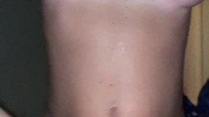 Sexy transgender girl bareback fucking a straight guy for his first time almost caught