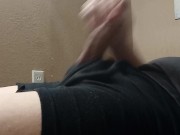 Guy squirts after beating it in his clothes 16/16