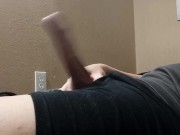 Guy squirts after beating it in his clothes 4/16