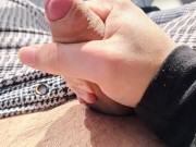 Outdoor cumshot with moans 13/16