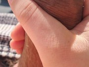 Outdoor cumshot with moans 2/16