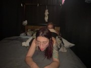 Eating her out from the back before giving it to her doggystyle 8/16