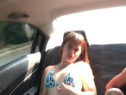 HOT BEAUTIFUL GIRL MASTURBATES AND TOUCHES HER TITS ON THE WAY HOME 1/16