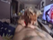 My little blonde wife is pulling my cock please suck it until your tears flow 13/16