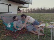 Would you go camping with us? Quick outdoor fuck PAWG creampie 5/16