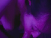 Licking the cum off his messy hard cock 4/16