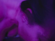 Licking the cum off his messy hard cock 7/16