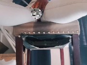 Risky business under coworkers desk 💦 subscribe to my fansly for the full uncensored video 📹 4/16