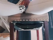 Risky business under coworkers desk 💦 subscribe to my fansly for the full uncensored video 📹 8/16