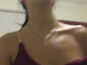 Beautiful skinny girl rides my cock and fills my pussy with milk. 10/16