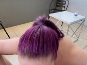 Hot girl sucks big dick in public in downtown Miami 4K POV 1/16