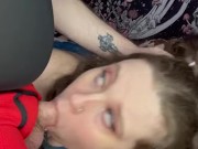 BBW Brunette With Big Blue Eyes Wants To Be Throat Fucked Cumshot On Face/In Mouth 🥵❤️ 9/16