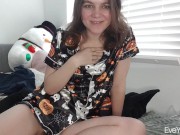 Satin Halloween Pyjamas Naked Try On 13/16