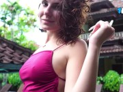 Caught in the Act: Real Couple Models Clothing Outdoors Before Intense Passion Unfolds 5/16