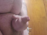Jerking off in the bathroom before taking a shower 2/16