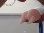 Teen fucks the sex doll with little feet doggy style and cums twice 5/16