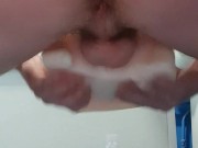 Teen fucks the sex doll with little feet doggy style and cums twice 8/16