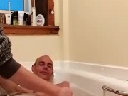 Getting a blowjob in the bath 14/16