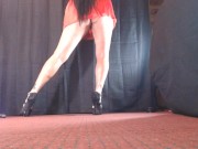 Oiled Shiny Legs Calves in High Heels 16/16