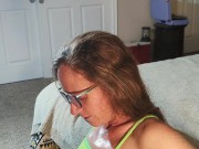 Rough spanking oil foreplay with sexy milf stepmom 2/16