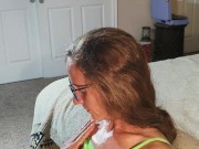 Rough spanking oil foreplay with sexy milf stepmom 3/16