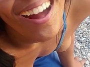 Nerdy Asian Girl in Glasses Gets Huge Facial Outdoors - Jada Kai 11/16