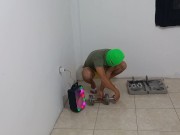 I WAS DOING MY EXERCISE ROUTINE AND MY STEPMOTHER CAME TO ENTERTAIN ME WITH HER BUTTOCKS 10/16