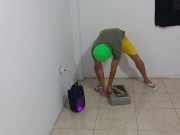 I WAS DOING MY EXERCISE ROUTINE AND MY STEPMOTHER CAME TO ENTERTAIN ME WITH HER BUTTOCKS