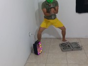 I WAS DOING MY EXERCISE ROUTINE AND MY STEPMOTHER CAME TO ENTERTAIN ME WITH HER BUTTOCKS 7/16