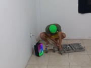 I WAS DOING MY EXERCISE ROUTINE AND MY STEPMOTHER CAME TO ENTERTAIN ME WITH HER BUTTOCKS 9/16