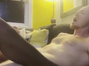 Watching girlfriend film  turns into awesome handjob  blowjob panty job foot job 9/16