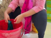 Big Pussy BBW big ass & Huge Boobs Hot Egypt Stepmom Washing Dress & Gets Horny! 6/16