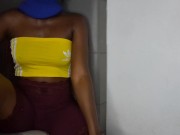 Bis ass ebony Solo female orgasm got in yellow and brown 1/16