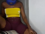 Bis ass ebony Solo female orgasm got in yellow and brown 2/16