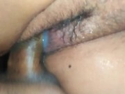 I pissed everything, omg. Married woman squirts while being fucked by the big dick until it's full o 11/16