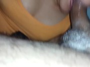 extreme twerking on the pervert's hard cock, punching his throat, making him cum 3/16