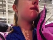 Public extreme stream. Fucking and squirting in the changing room 15/16