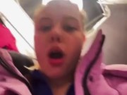 Public extreme stream. Fucking and squirting in the changing room 16/16