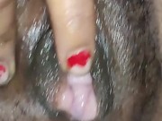 I see HAIRY BIG PUSSY My STEPSISTER closeup masturbate 9/16