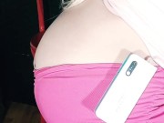 Barbie's Obsession:Belly weight gain from S to XXXXL!/Air pregnant belly Inflation/body deformation 16/16