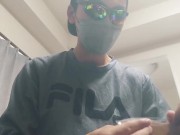 【下着＆レビュー】真っ赤なパンツに包まれた勃起チンポを取り出してぬるぬるにして扱いてイキます。 2/16