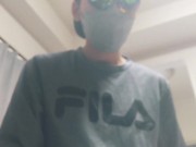 【下着＆レビュー】真っ赤なパンツに包まれた勃起チンポを取り出してぬるぬるにして扱いてイキます。 3/16