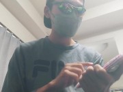 【下着＆レビュー】真っ赤なパンツに包まれた勃起チンポを取り出してぬるぬるにして扱いてイキます。 5/16