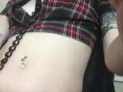 girl wearing chain and leash 16/16