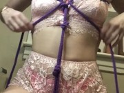 shibari practice rope bunny ASMR lace fetish 6/16