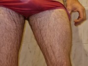 Pissing in a pink thong 12/16