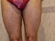 Pissing in a pink thong 6/16