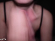 Close up. Red lips sensual sucking dick. 6/16