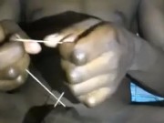 MUST WATCH 😋😋 TIED UP COCK TRYING TO JERK OFF 14/16