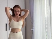 Irish shy girl next door slow Stripping and show Pink Nipples 5/16